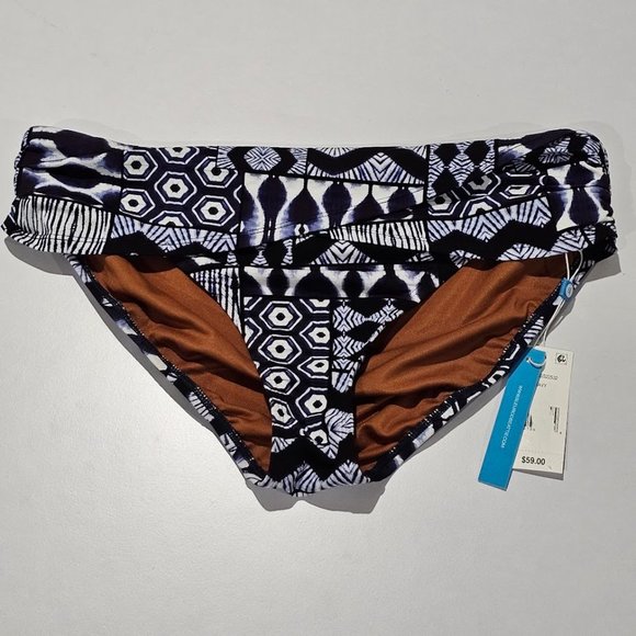 Bleu Rod Beattie Island Time Sarong Hipster Bikini Bottoms Size 12 - Picture 2 of 6